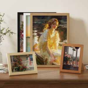 Wooden 6-inch photo frame